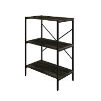 Estante C/03 Prateleiras 84x60x33cm Tub Tueh863 Carvalho Dark - Est.preta Carvalho Dark / Est.preta - 1