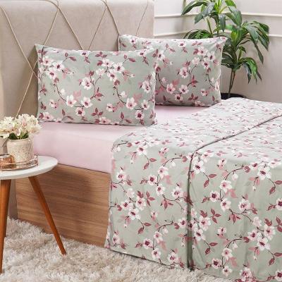 Jogo De Cama Queen Cotton Touch 4 Peças 158x198x35cm Joy