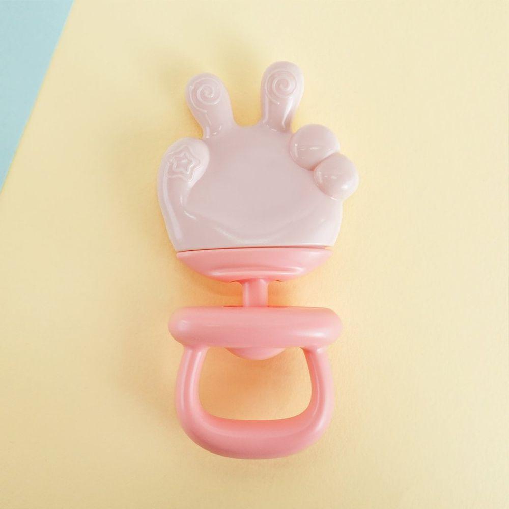 Mordedor Mãozinha De Silicone Para Bebê 12x7,5cm Rosa - 5