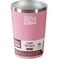 Copo Térmico Para Bebidas Sem Tampa 400ml Rosa - 1