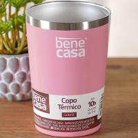 Copo Térmico Para Bebidas Sem Tampa 400ml Rosa - 2