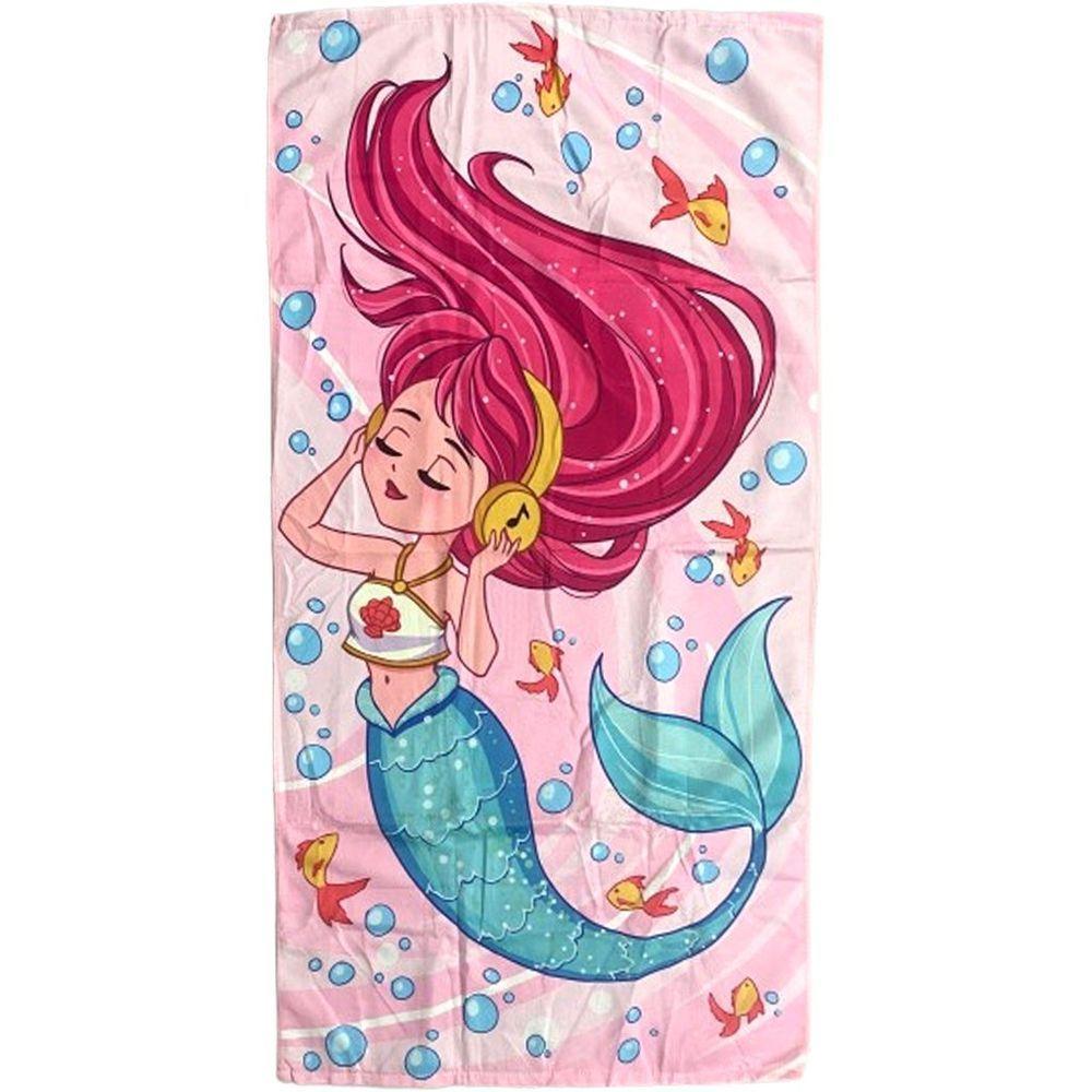 Toalha De Praia Infantil Summer Microfibra Anti Areia 60x110cm Mermaid New - 1