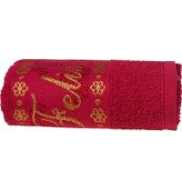 Kit 5 Toalha De Rosto Feliz Natal Bordada Jacquard 45x68 Pérola vermelho - 1