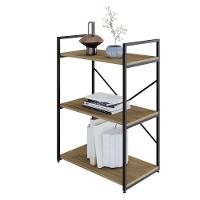 Estante C/03 Prateleiras 84x60x33cm Yon Vermont Oak/est.preta Vermont Oak/est.preta