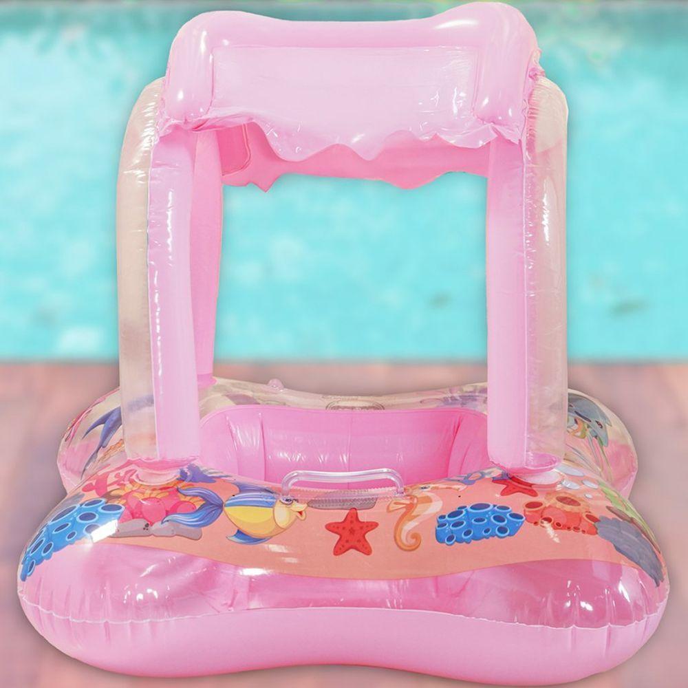 Boia Infantil Com Protetor Solar Para Criança 65x65cm Rosa - 4