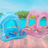 Boia Infantil Com Protetor Solar Para Criança 65x65cm Rosa - 2