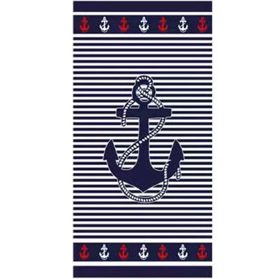 Toalha De Praia Microfibra Anti Areia New 70x140cm Anchor