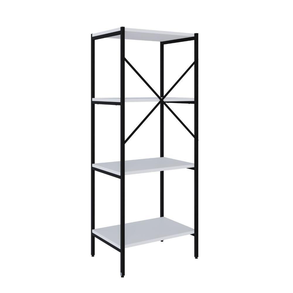 Estante C/04 Prateleiras 118x45x33cm Tub Tueh1144 Branco Chess - Est.preta Branco Chess / Est.preta - 6