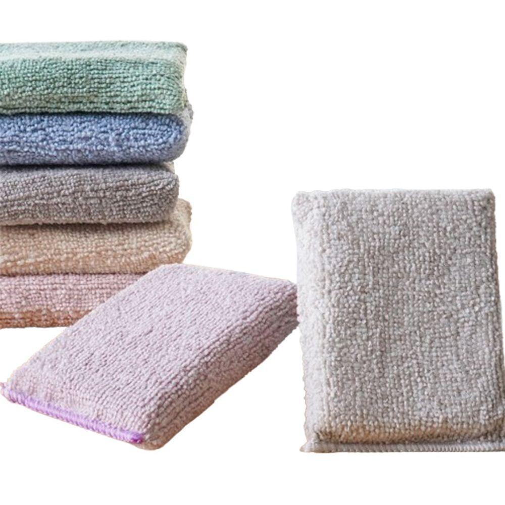 Kit 3 Esponjas Microfibra Multiuso Para Limpeza 10x7x2cm Sortidos - 3