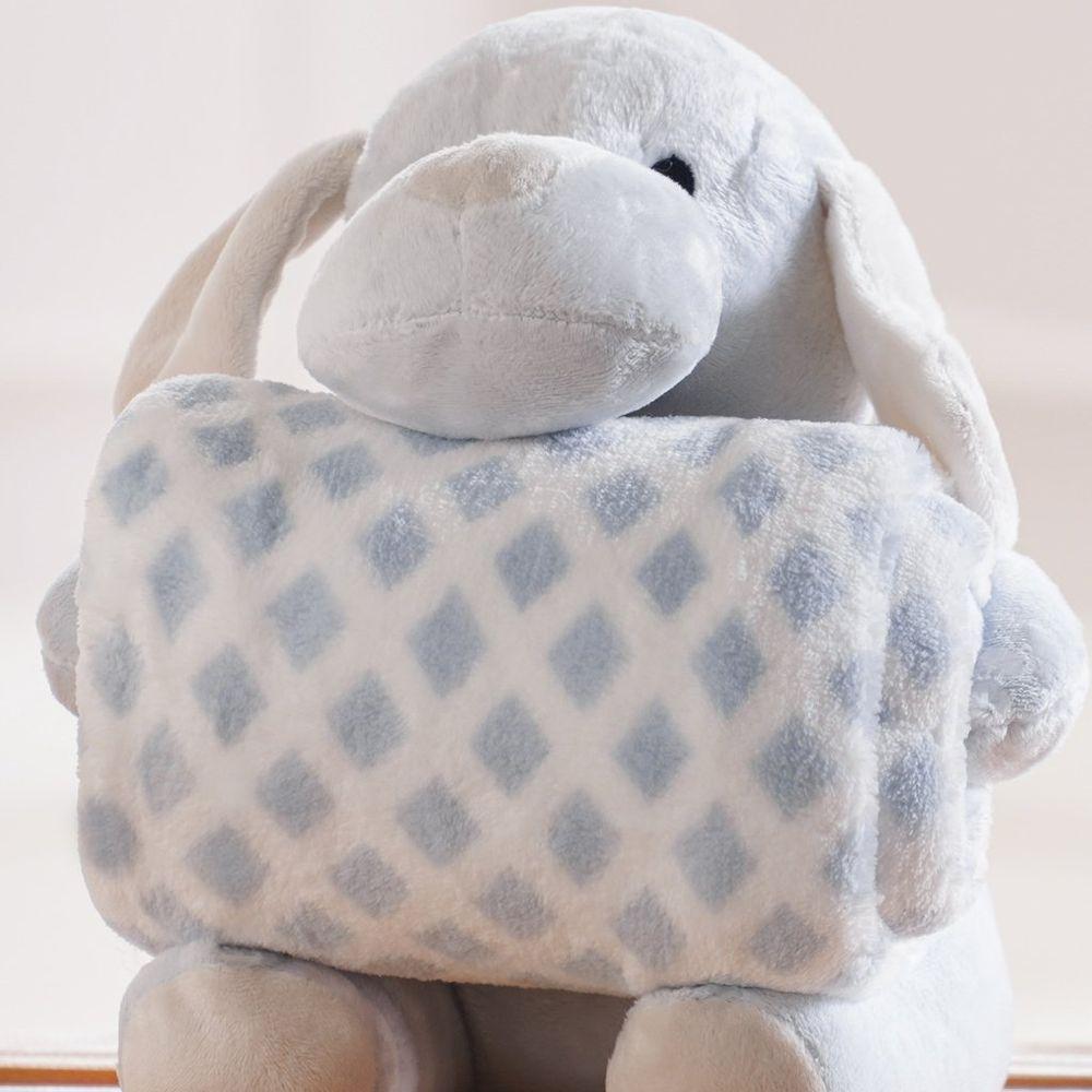 Bichinho De Pelúcia Fazenda New Com Manta Bebê 100x75cm Cachorrinho - 3