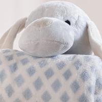 Bichinho De Pelúcia Fazenda New Com Manta Bebê 100x75cm Cachorrinho - 2