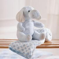 Bichinho De Pelúcia Fazenda New Com Manta Bebê 100x75cm Cachorrinho