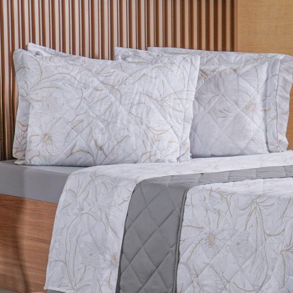 Kit Colcha Queen 200 Fios Estampada New 100% Algodão 240x260cm Dessin - 2