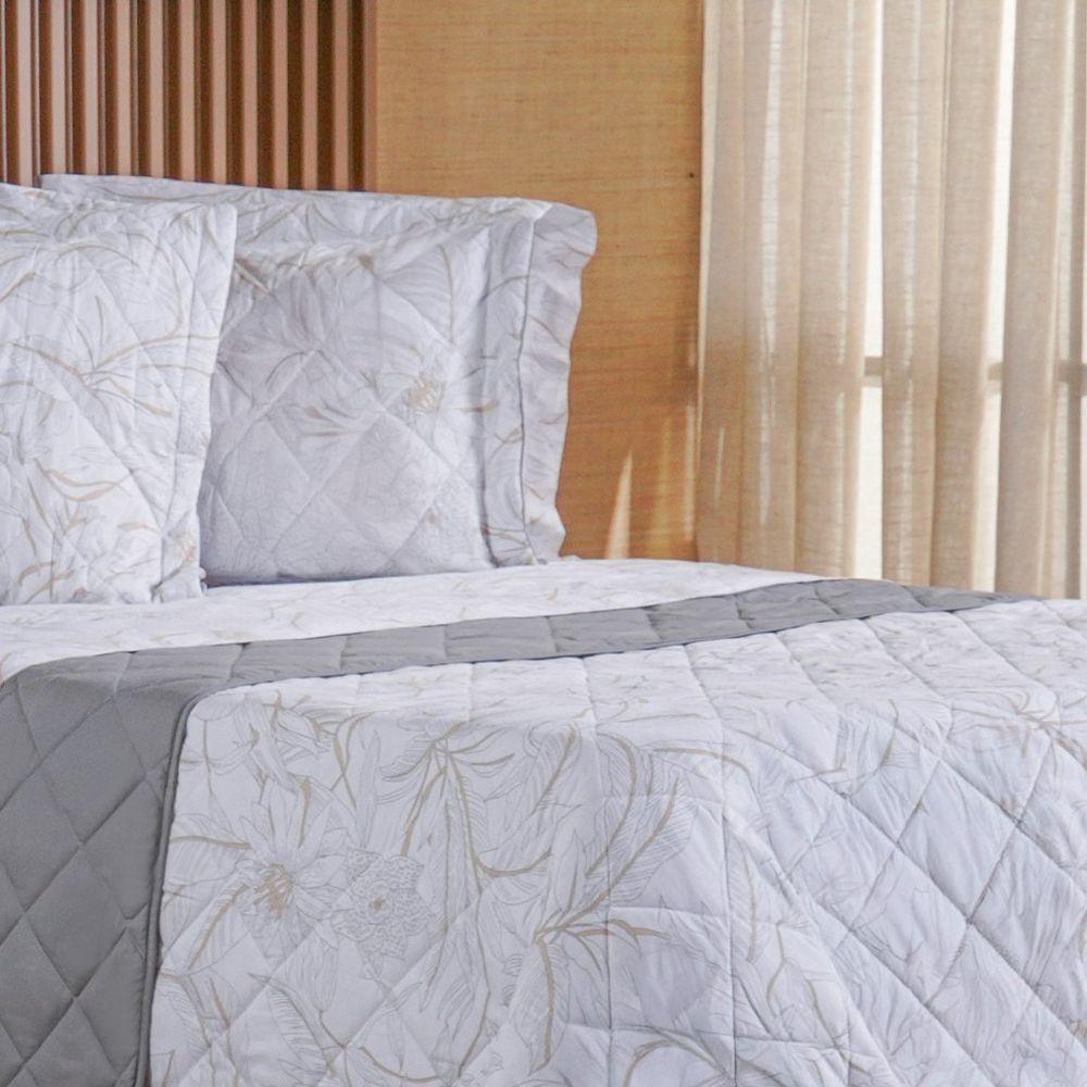 Kit Colcha Queen 200 Fios Estampada New 100% Algodão 240x260cm Dessin - 3