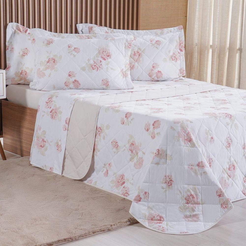 Kit Colcha Queen 200 Fios Estampada New 100% Algodão 240x260cm Classique - 1
