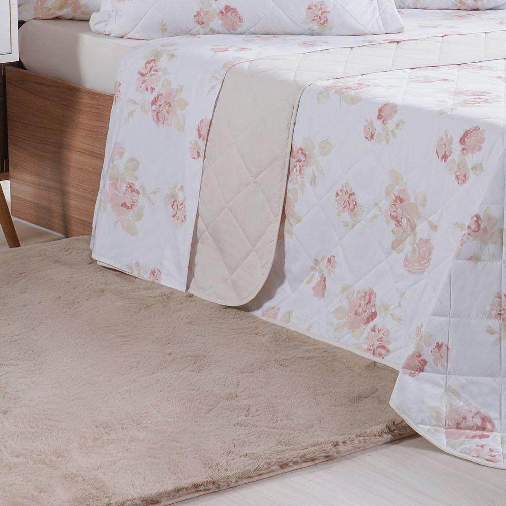Kit Colcha Queen 200 Fios Estampada New 100% Algodão 240x260cm Classique - 4