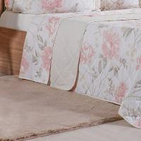 Kit Colcha Queen 200 Fios Estampada New 100% Algodão 240x260cm Aquarelle