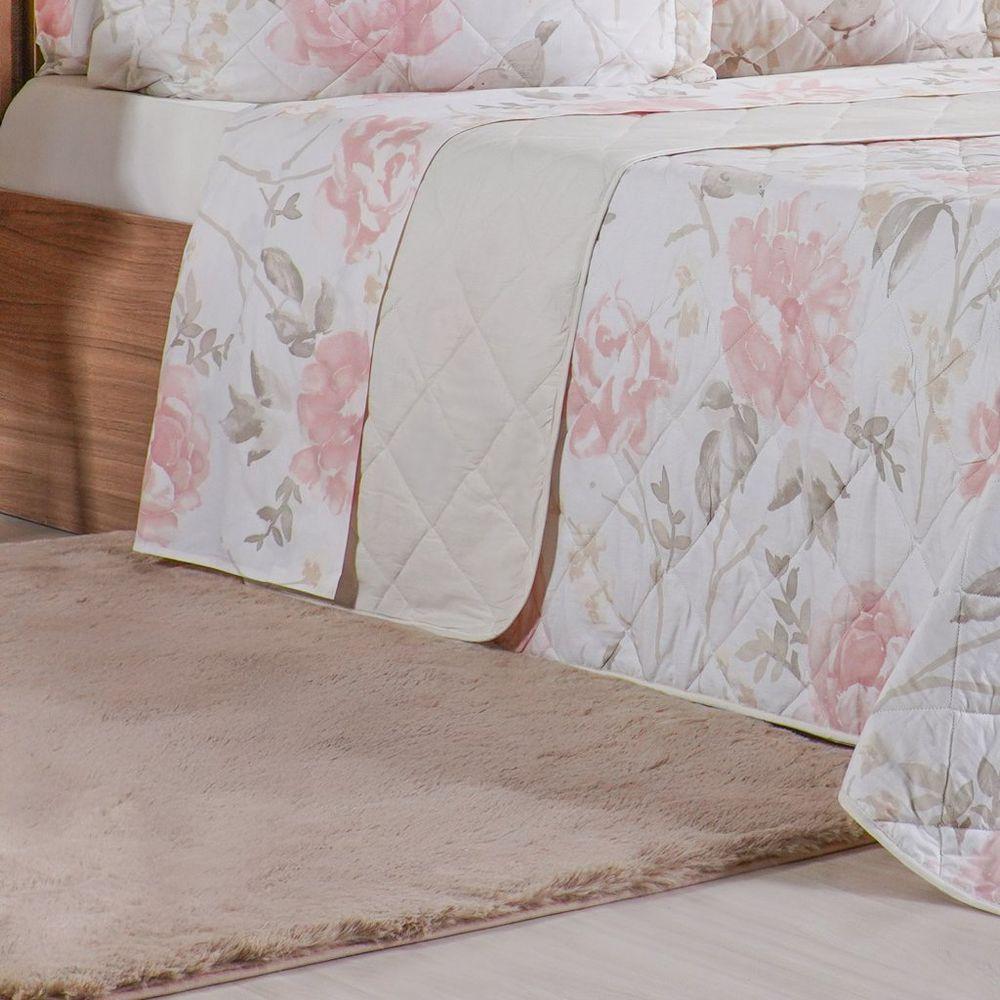 Kit Colcha King 200 Fios Estampada New 100% Algodão 260x280cm Aquarelle - 4