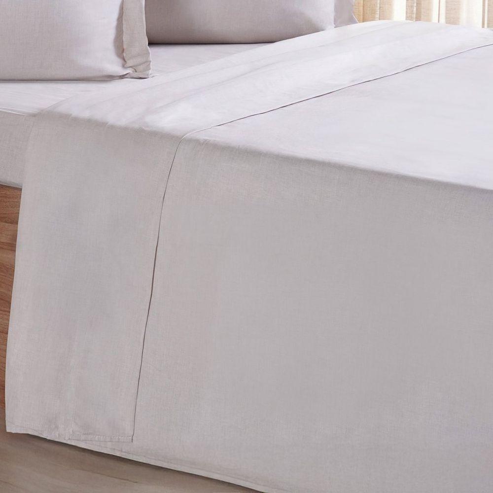 Jogo De Cama Queen 4 Pçs Line Stile 100% Poliéster 158x198x35cm Biscuit - 4