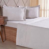 Jogo De Cama Queen 4 Pçs Line Stile 100% Poliéster 158x198x35cm Biscuit - 1