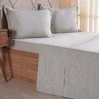 Jogo De Cama Casal 4 Pçs Line Stile 100% Poliéster 138x188x30cm Verde Alfafa - 1