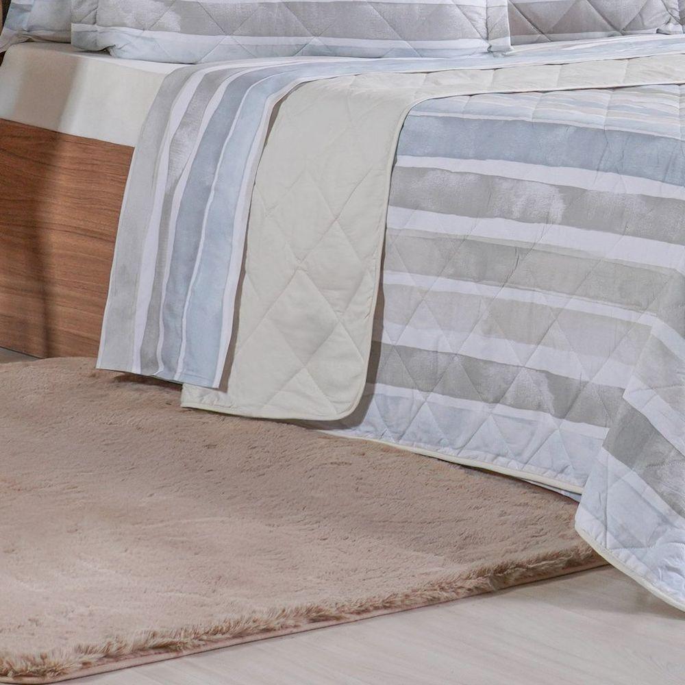 Kit Colcha Queen 200 Fios Estampada New 100% Algodão 240x260cm Ligne - 4