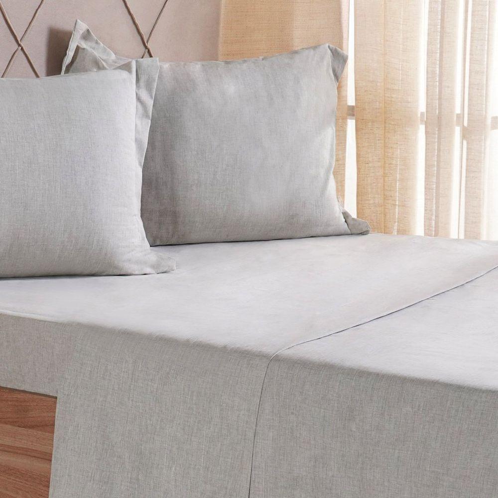 Jogo De Cama Solteiro 3 Pçs Line Stile 100% Poliéster 88x188x30cm Verde Alfafa - 4