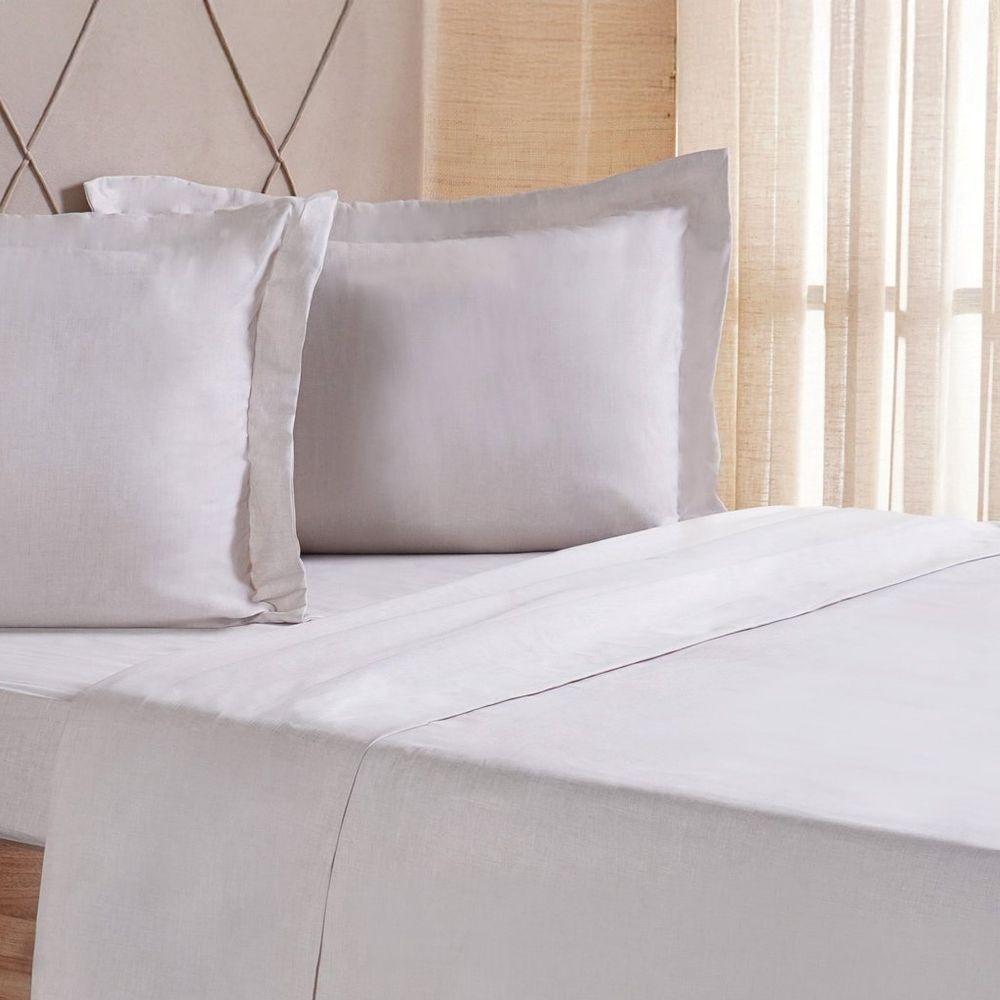 Jogo De Cama Solteiro 3 Pçs Line Stile 100% Poliéster 88x188x30cm Biscuit - 5