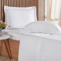 Jogo De Cama Queen 4 Pçs Ricamo 300 Fios 100% Algodão 160x200x40cm Branco - 1