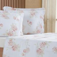 Jogo De Cama Casal 3 Pçs 200 Fios 100% Algodão 140x190x30cm Classique - 5