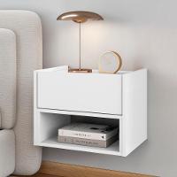 Mesa De Cabeceira Quarto Florença Suspensa Com 1 Gaveta Branco - 2