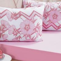 Jogo De Cama Solteiro Dreams Malha 100% Algodão 88x188x25cm Rosa - 3