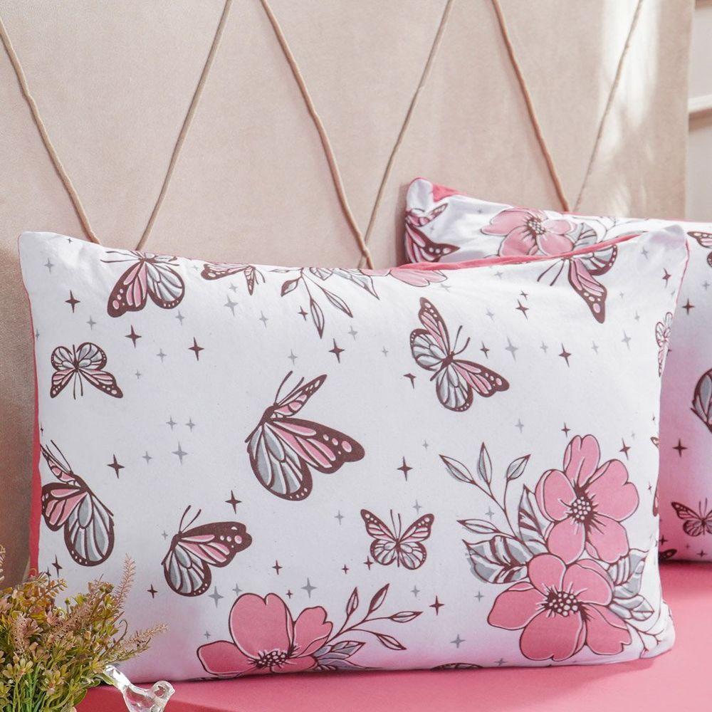 Jogo De Cama Solteiro Dreams Malha 100% Algodão 88x188x25cm Salmão - 4