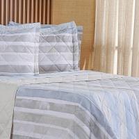 Kit Colcha King 200 Fios Estampada New 100% Algodão 260x280cm Ligne - 4