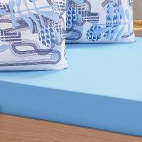 Jogo De Cama Solteiro Dreams Malha 100% Algodão 88x188x25cm Azul - 3