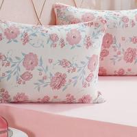 Jogo De Cama Solteiro Dreams Malha 100% Algodão 88x188x25cm Rosa Claro - 3