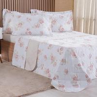 Kit Colcha Casal 200 Fios Estampada New 100% Algodão 220x240cm Classique - 1