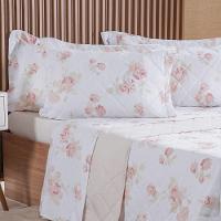 Kit Colcha Casal 200 Fios Estampada New 100% Algodão 220x240cm Classique - 2