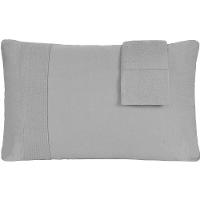 Jogo De Cama Casal Malha 3 Pçs Bella Cama 100% Algodão 138x188x30cm Cinza - 5