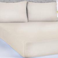 Jogo De Cama Solteiro Serena 3 Pçs Malha 100% Algodão 88x188x23cm Pérola - 2