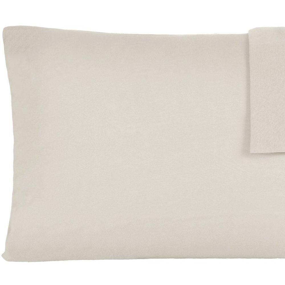 Jogo De Fronhas Serena Malha 100% Algodão 50x70cm Pérola - 2