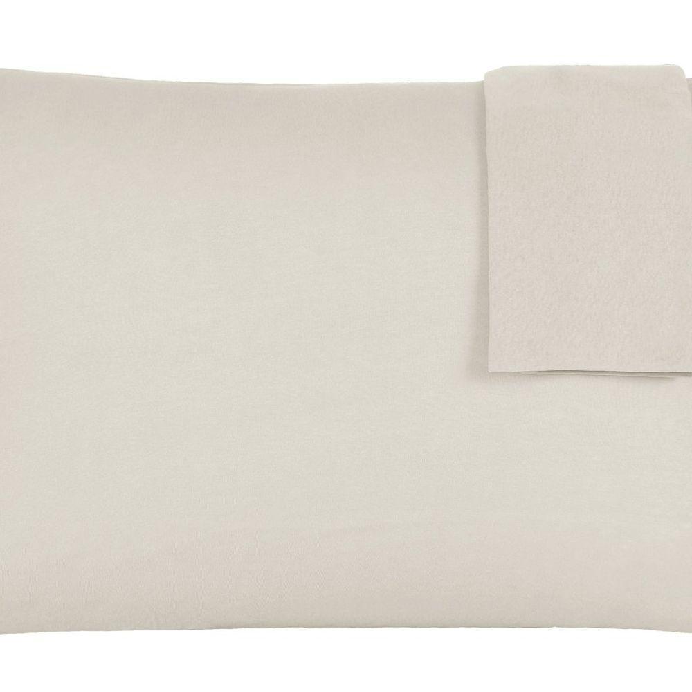 Jogo De Fronhas Serena Malha 100% Algodão 50x70cm Pérola - 3