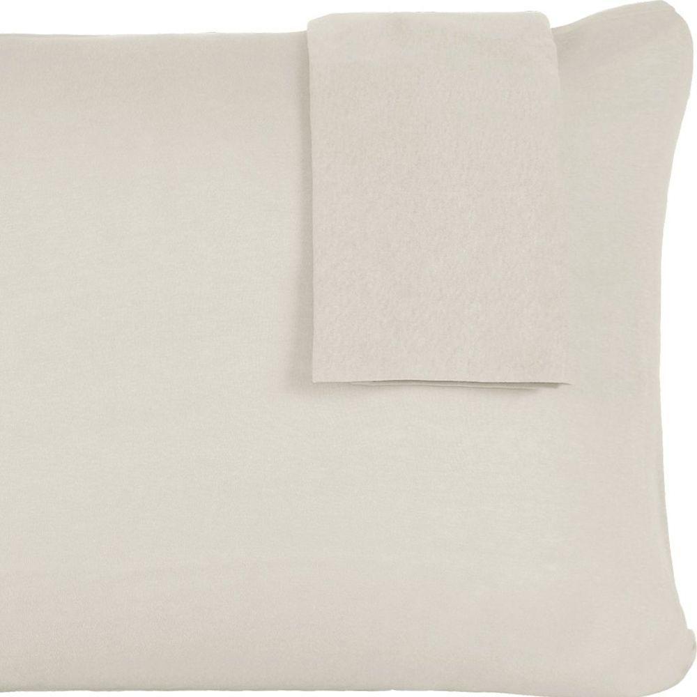 Jogo De Fronhas Serena Malha 100% Algodão 50x70cm Pérola - 5