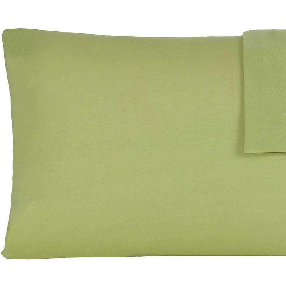Jogo De Fronhas Serena Malha 100% Algodão 50x70cm Verde - 2