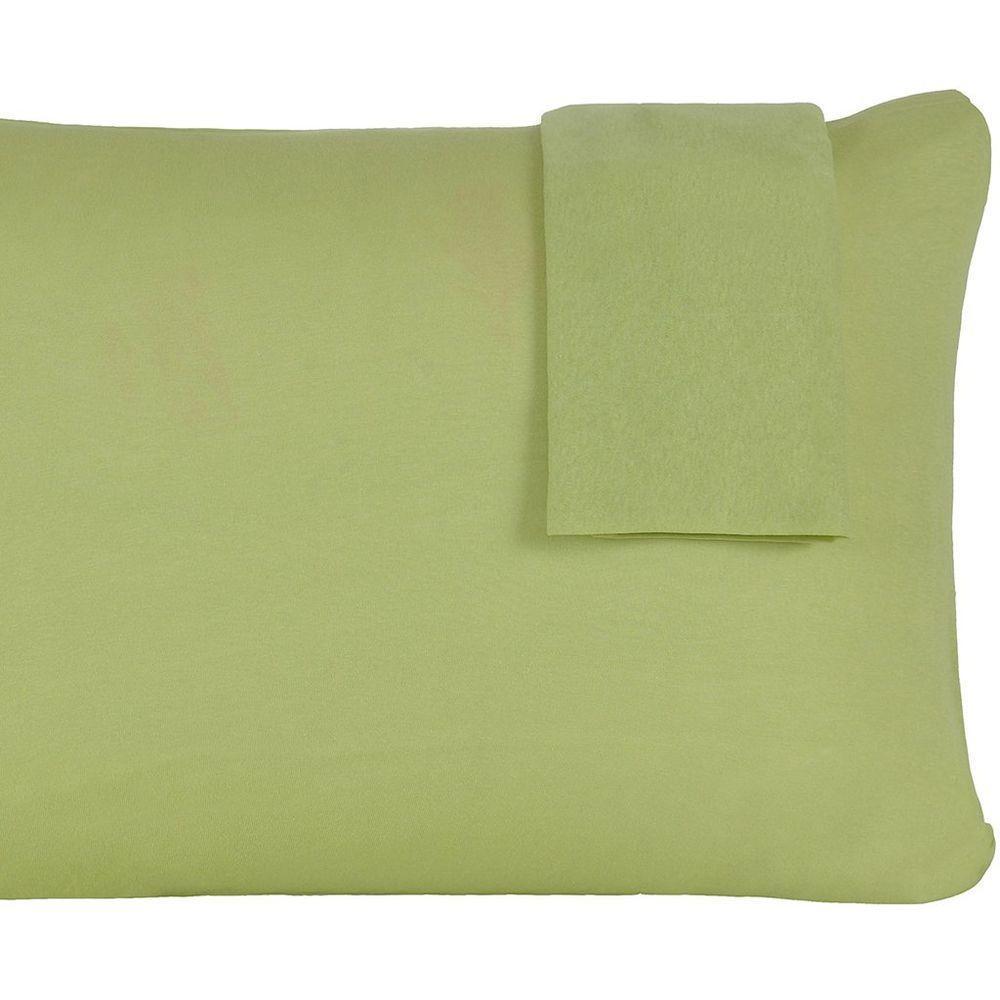 Jogo De Fronhas Serena Malha 100% Algodão 50x70cm Verde - 4