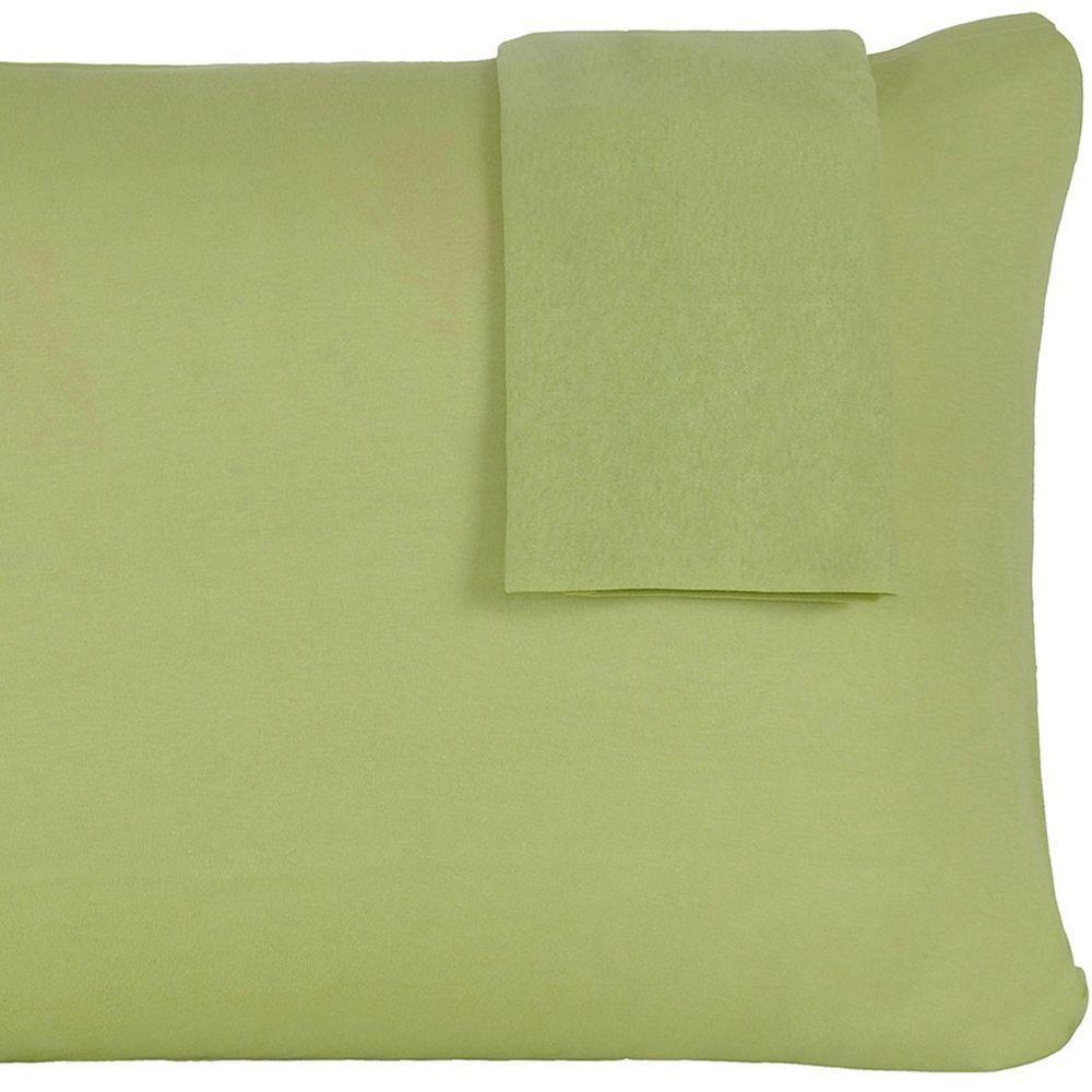 Jogo De Fronhas Serena Malha 100% Algodão 50x70cm Verde - 5