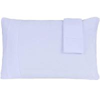 Jogo De Cama Casal Malha 3 Pçs Bella Cama 100% Algodão 138x188x30cm Branco - 5