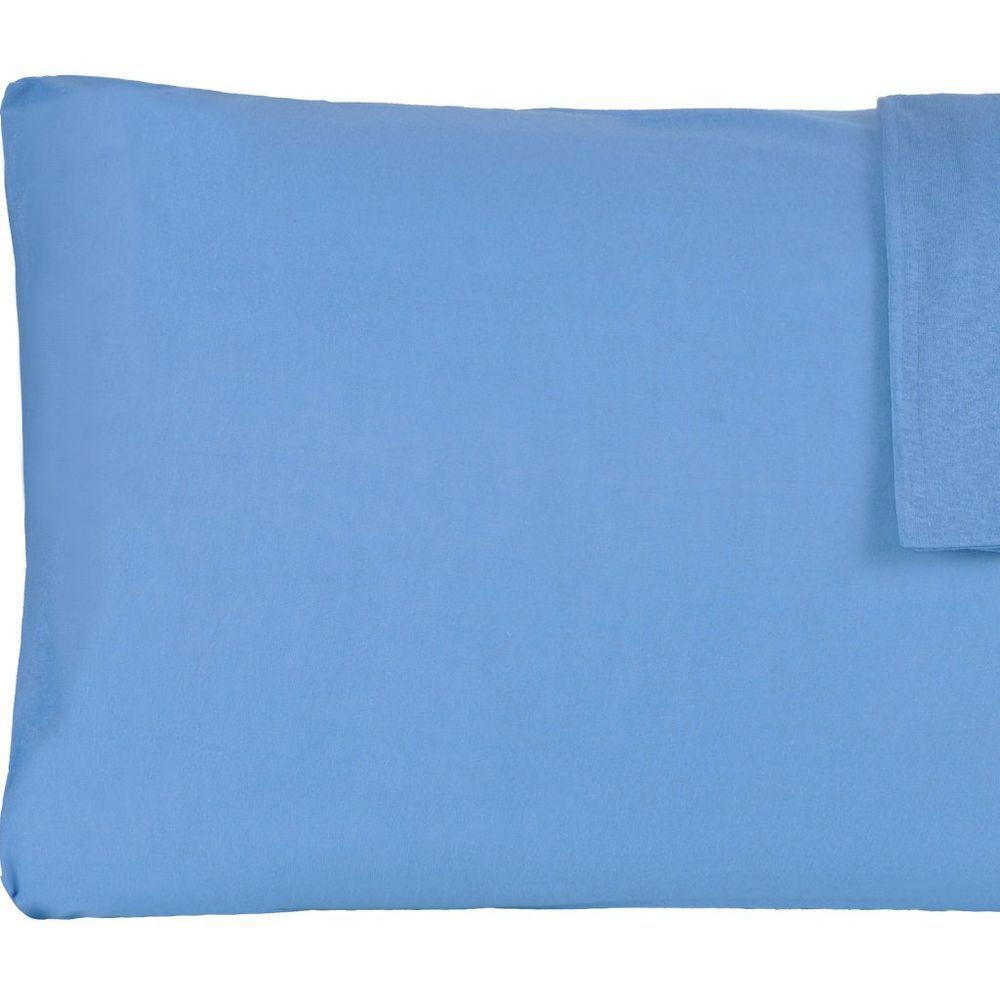 Jogo De Fronhas Serena Malha 100% Algodão 50x70cm Azul - 2