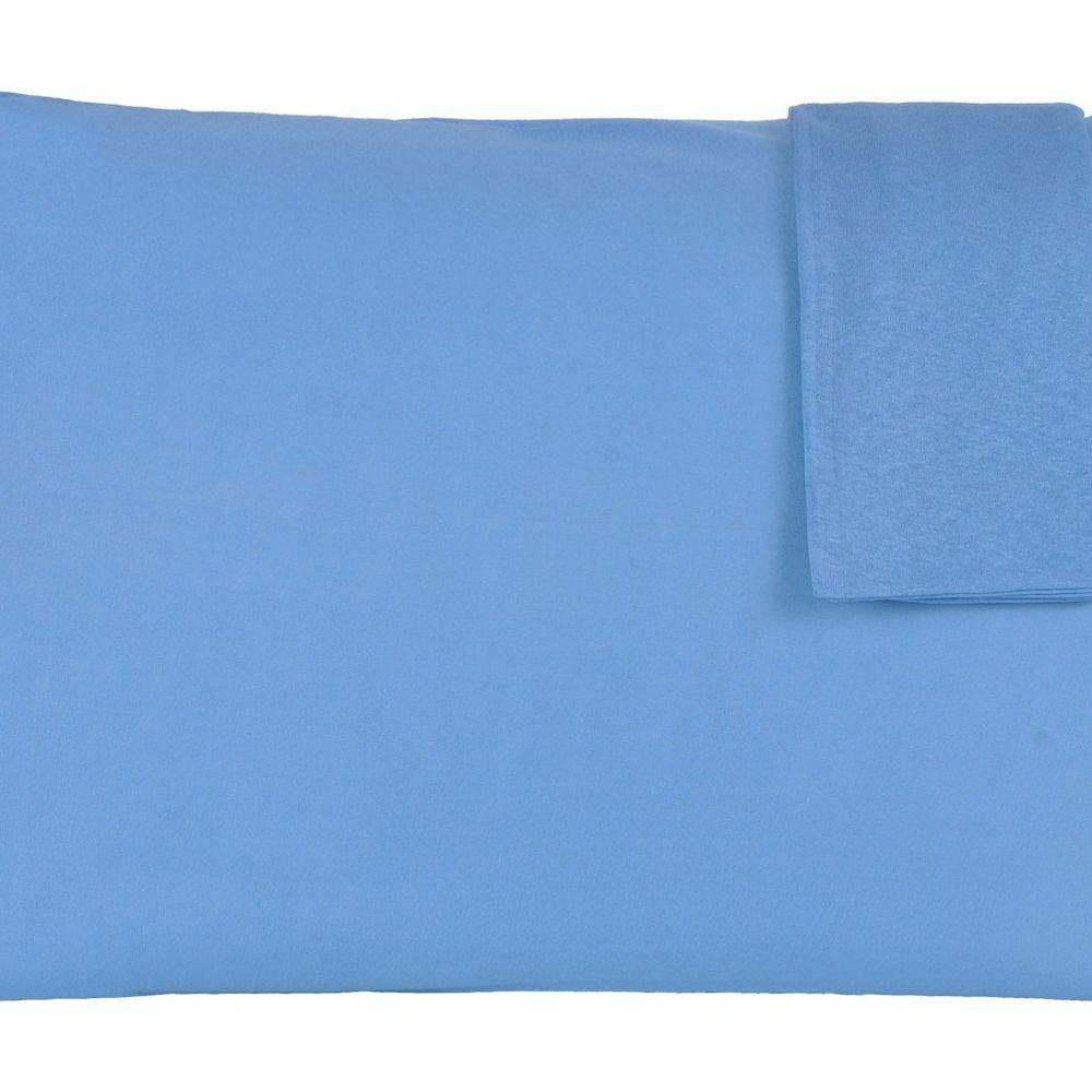 Jogo De Fronhas Serena Malha 100% Algodão 50x70cm Azul - 3