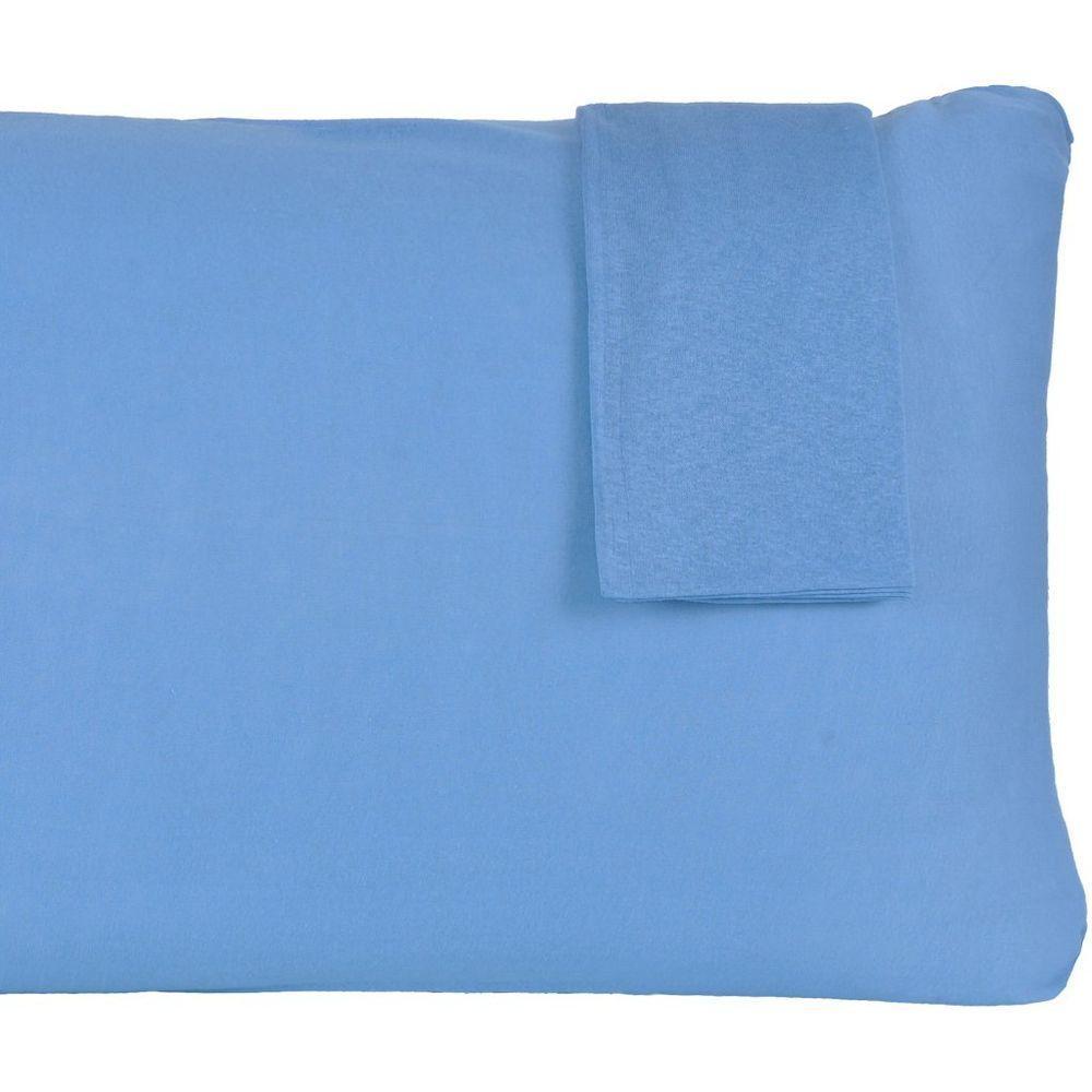 Jogo De Fronhas Serena Malha 100% Algodão 50x70cm Azul - 4